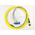 Fibra óptica cabo de remendo 12 núcleo pigtail SC ST FC LC conector